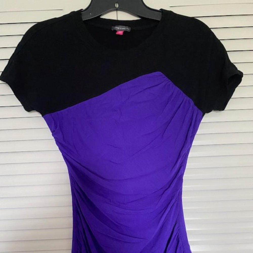 Vince Camuto XS Black and Purple Top